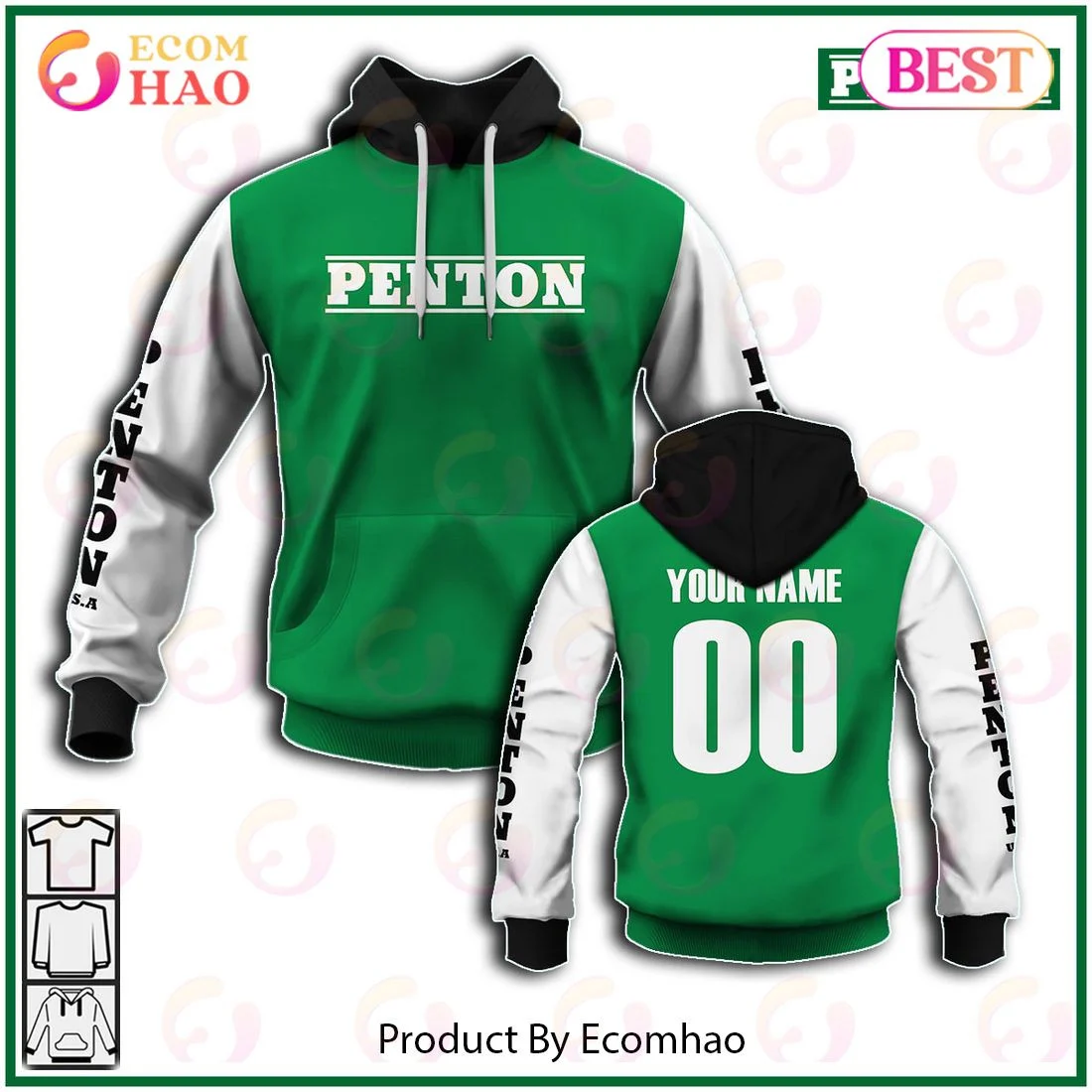 Customize Name Vintage Style Penton Motocross Jersey MX Enduro AHRMA Motorcycle Dirt Bike 3D Hoodie, Zip Hoodie, Man - Women, Warm, Premium Quality HZ0501