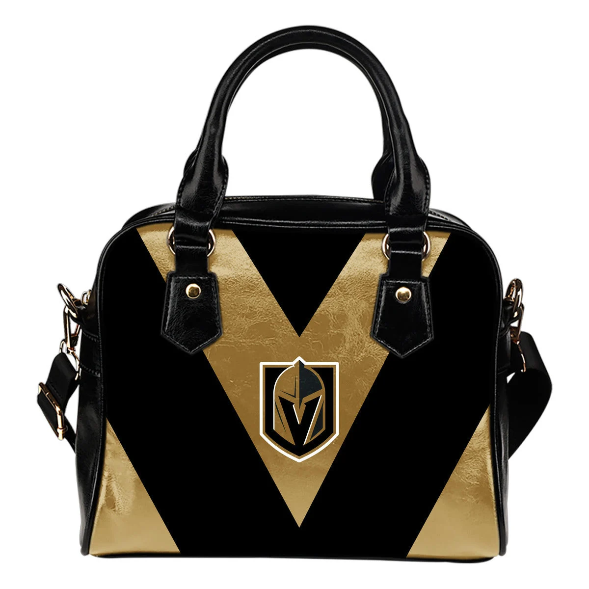 Triangle Double Separate Colour Vegas Golden Knights Shoulder Handbags Sb0801