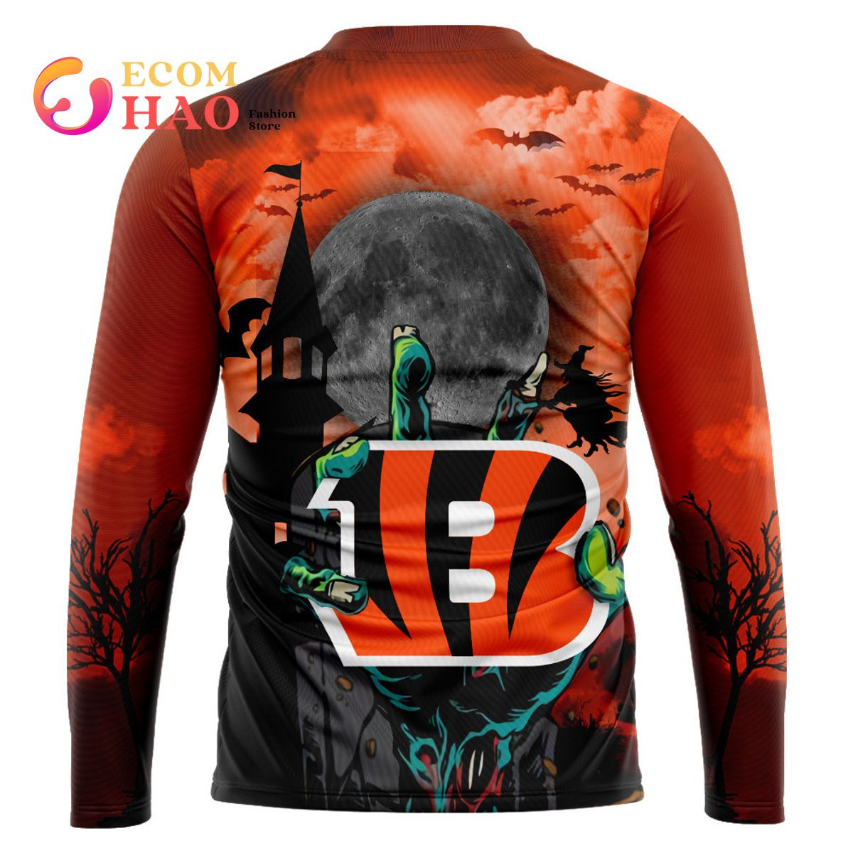 Bengals Halloween Jersey 3D Hoodie, Zip Hoodie, Man - Women, Warm, Premium Quality HZ0501