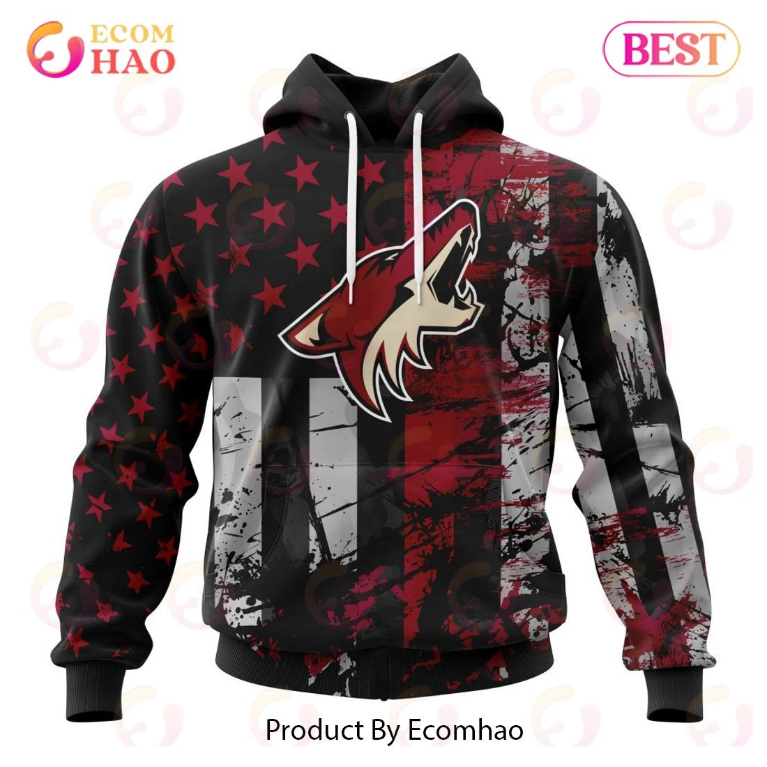 Arizona Coyotes Specialized Jersey For America 3D Hoodie, Zip Hoodie, Man - Women, Warm, Premium Quality HZ0501
