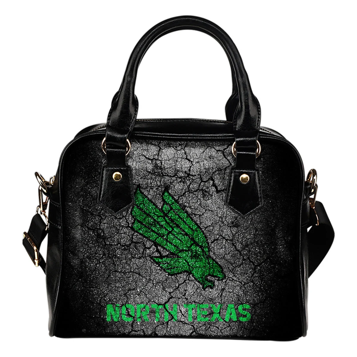 Wall Break North Texas Mean Green Shoulder Handbags Women Purse Sb0801