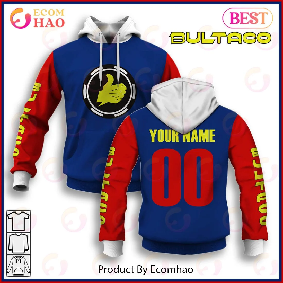 Customize Name Vintage Style Bultaco Motocross Jersey MX Enduro AHRMA Motorcycle Dirt Bike 3D Hoodie, Zip Hoodie, Man - Women, Warm, Premium Quality HZ0501
