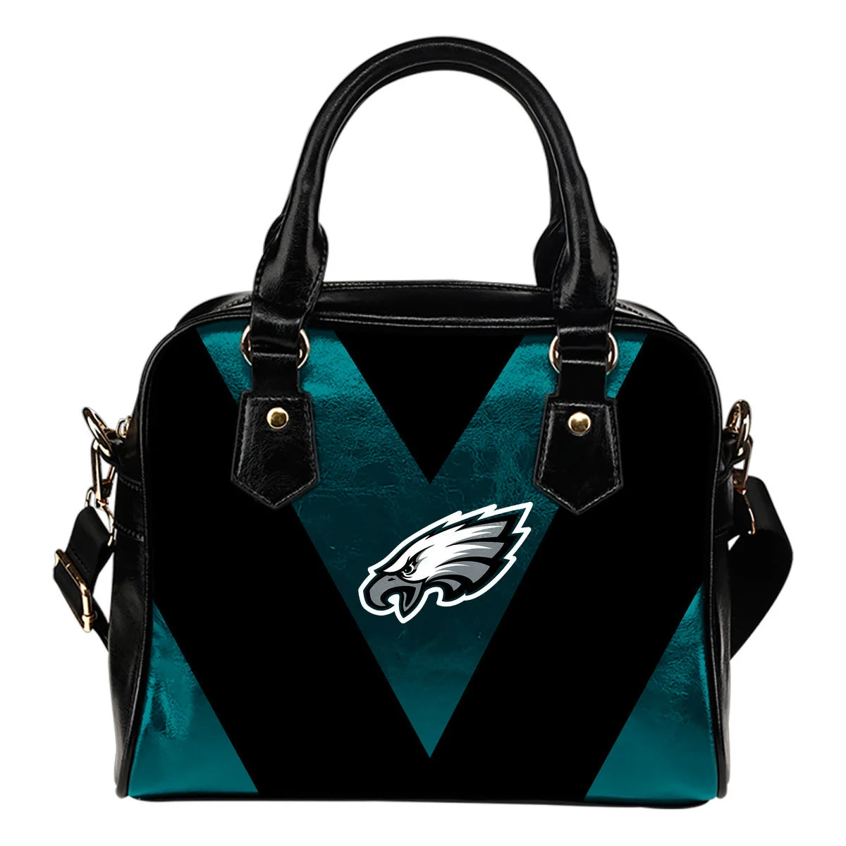 Triangle Double Separate Colour Philadelphia Eagles Shoulder Handbags Sb0801