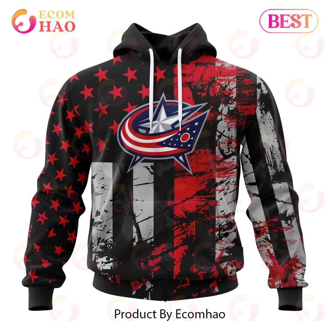 Columbus Blue Jackets Specialized Jersey For America 3D Hoodie, Zip Hoodie, Man - Women, Warm, Premium Quality HZ0501