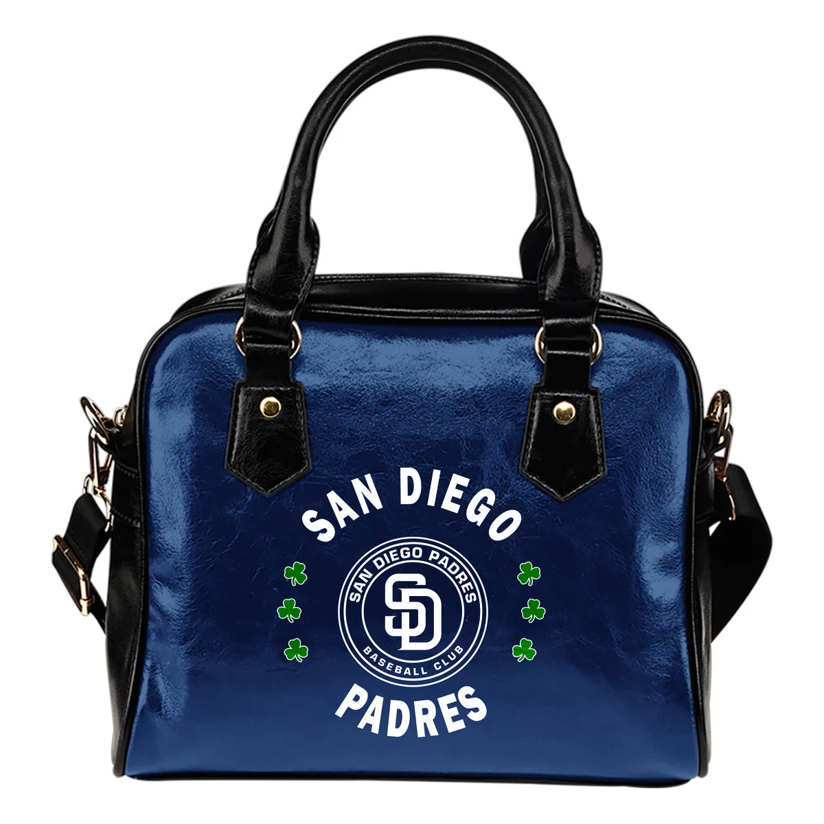 Central Beautiful Logo Circle Lucky Leaf San Diego Padres Shoulder Handbags Sb0801