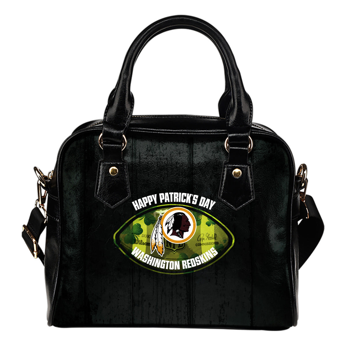 Retro Scene Lovely Shining Patrick's Day Washington Redskins Shoulder Handbags Sb0801