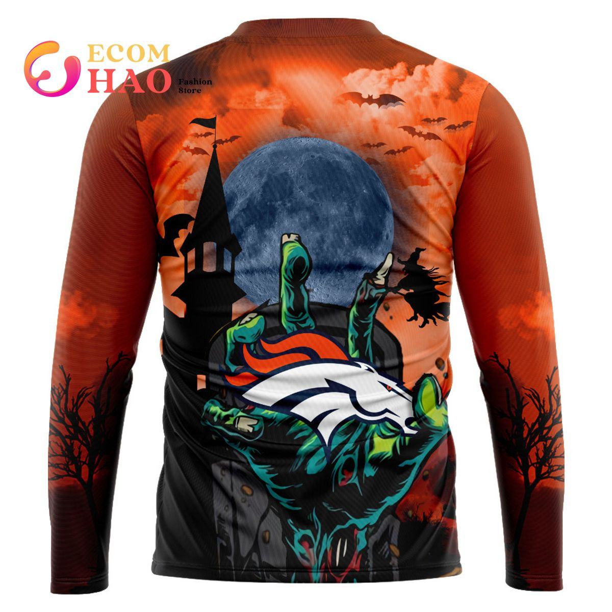 Broncos Halloween Jersey 3D Hoodie, Zip Hoodie, Man - Women, Warm, Premium Quality HZ0501