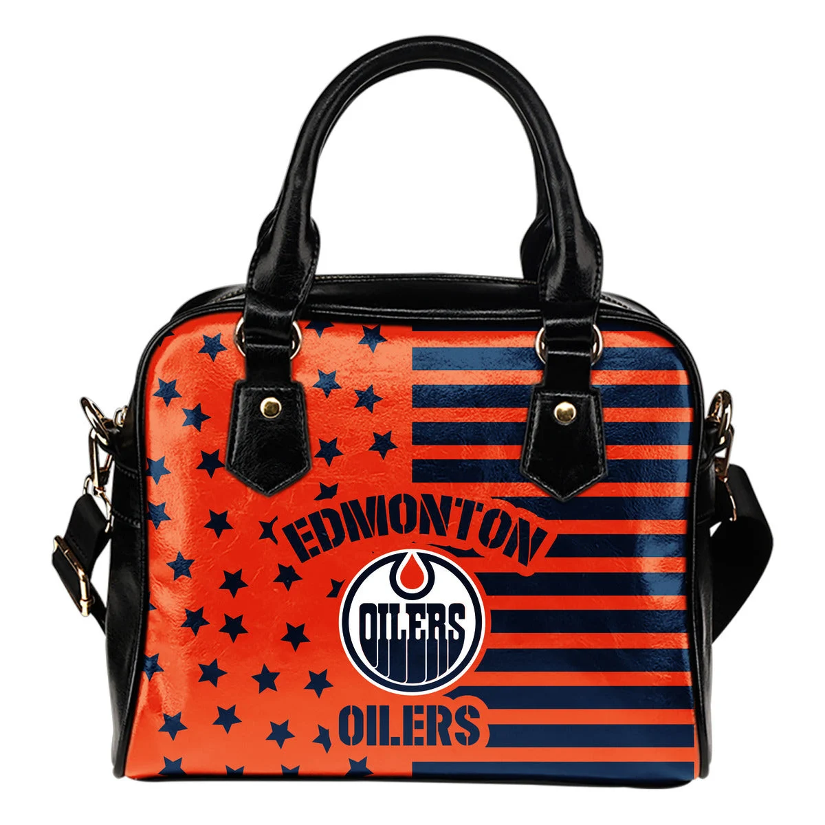 Twinkle Star With Line Edmonton Oilers Shoulder Handbags Sb0801