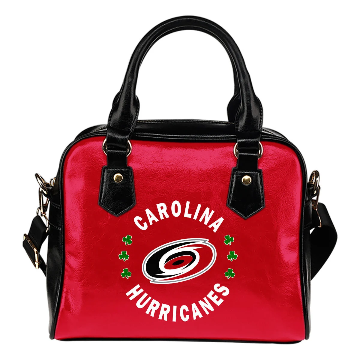 Central Beautiful Logo Circle Lucky Leaf Carolina Hurricanes Shoulder Handbags Sb0801