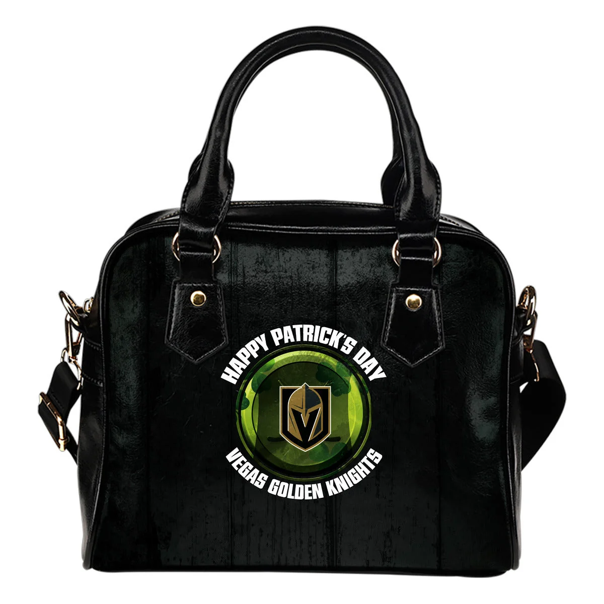 Retro Scene Lovely Shining Patrick's Day Vegas Golden Knights Shoulder Handbags Sb0801