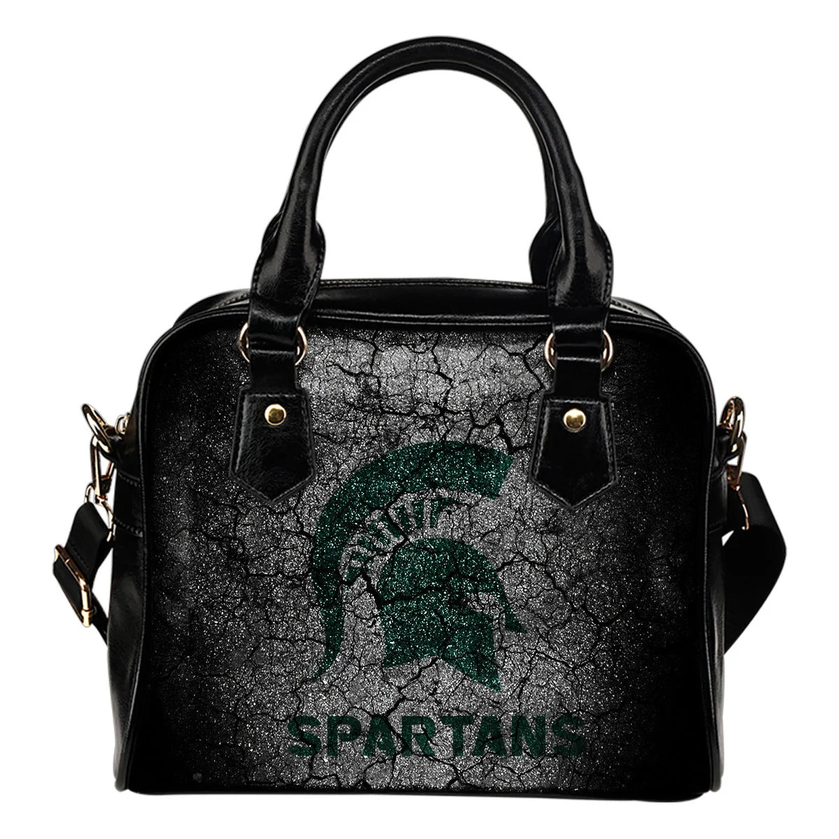 Wall Break Michigan State Spartans Shoulder Handbags Women Purse Sb0801