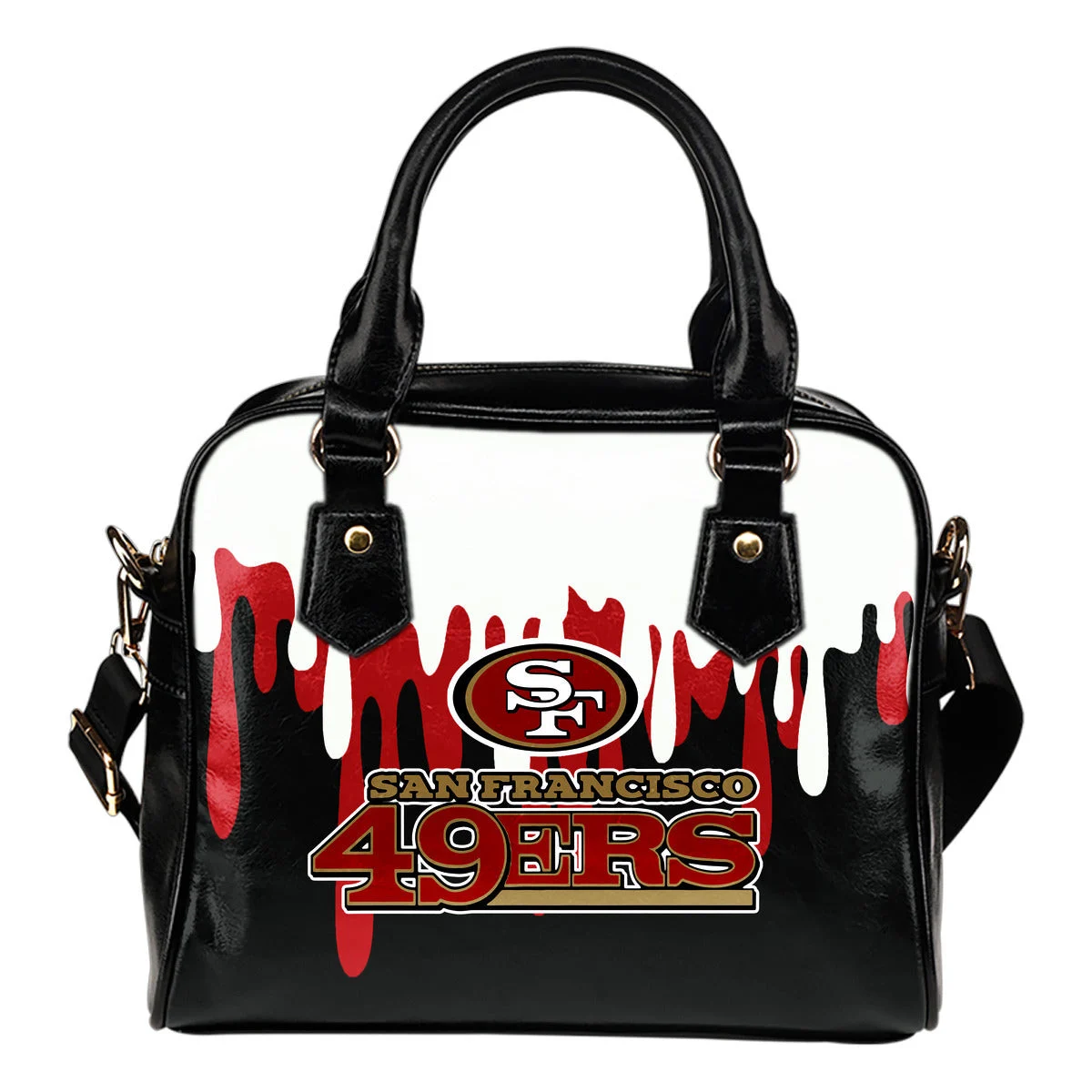 Color Leak Down Colorful San Francisco 49ers Shoulder Handbags Sb0801