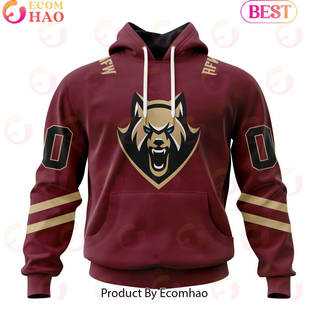 Custom Albany FireWolves Jersey Personalized Letters Number Hoodie, Zip Hoodie, Man - Women, Warm, Premium Quality HZ0501