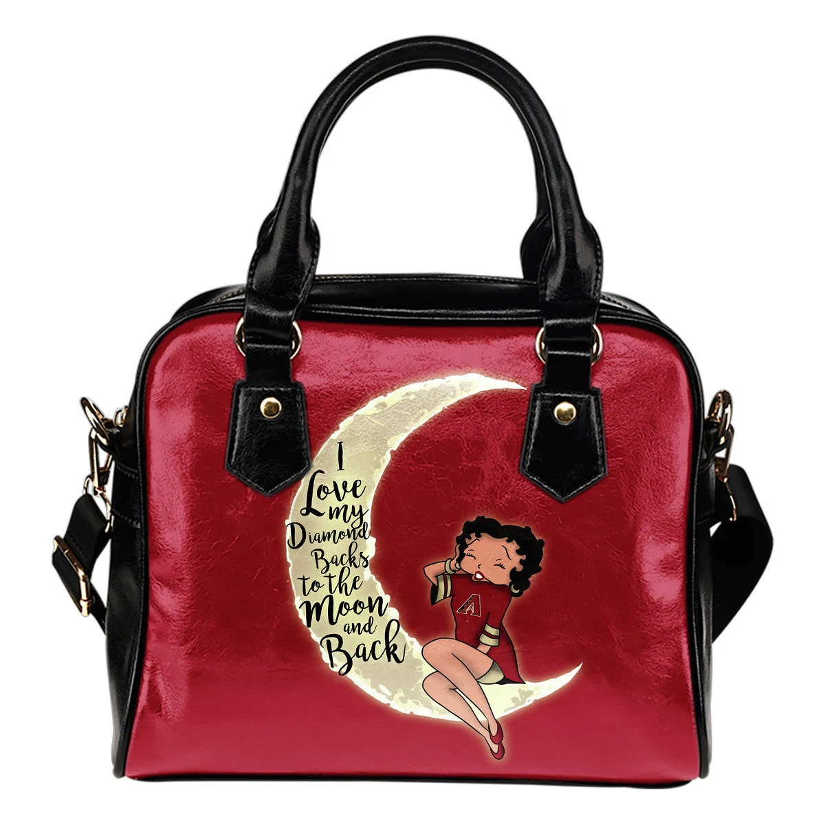 I Love My Arizona Diamondbacks To The Moon And Back Shoulder Handbags Women Purse Sb0801