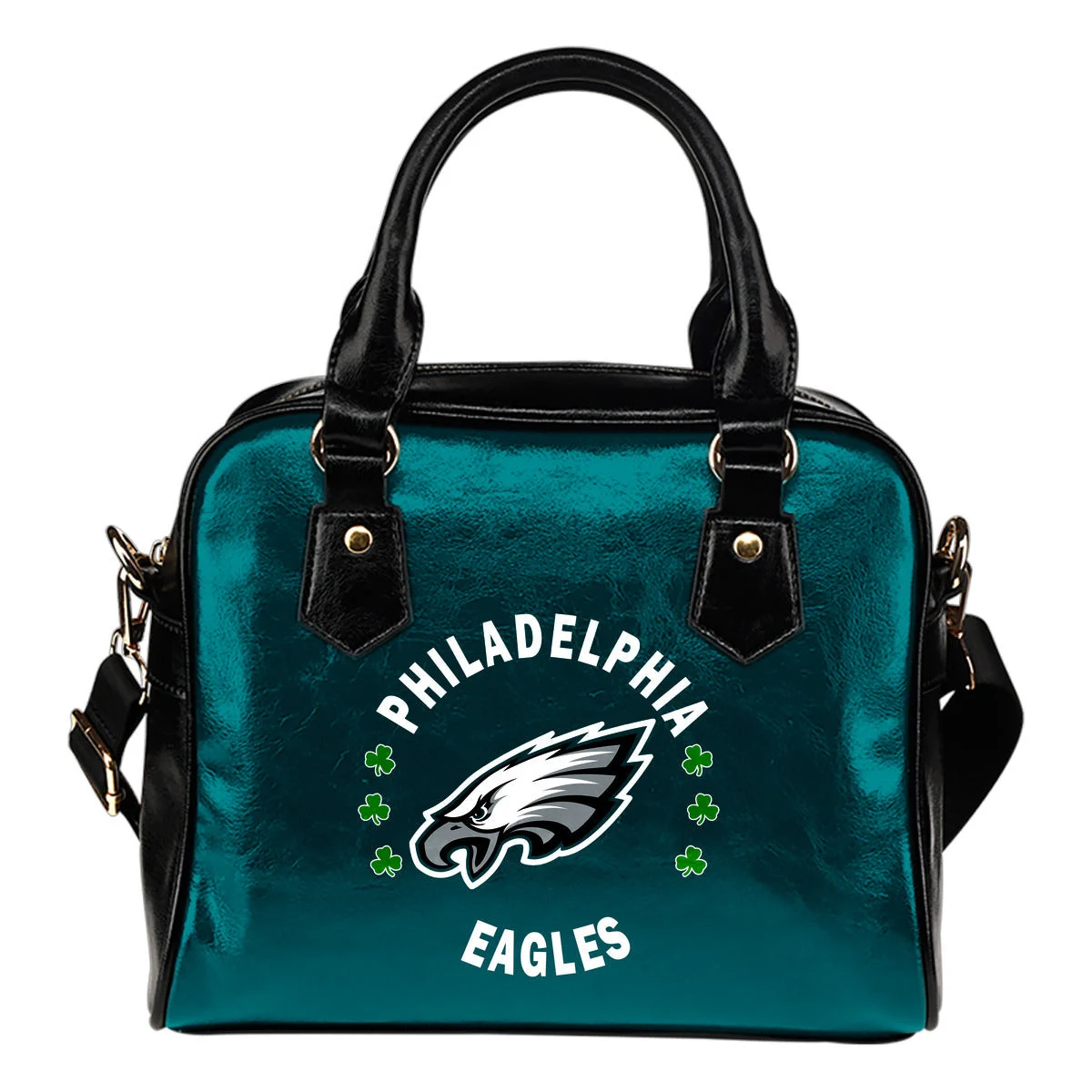 Central Beautiful Logo Circle Lucky Leaf Philadelphia Eagles Shoulder Handbags Sb0801
