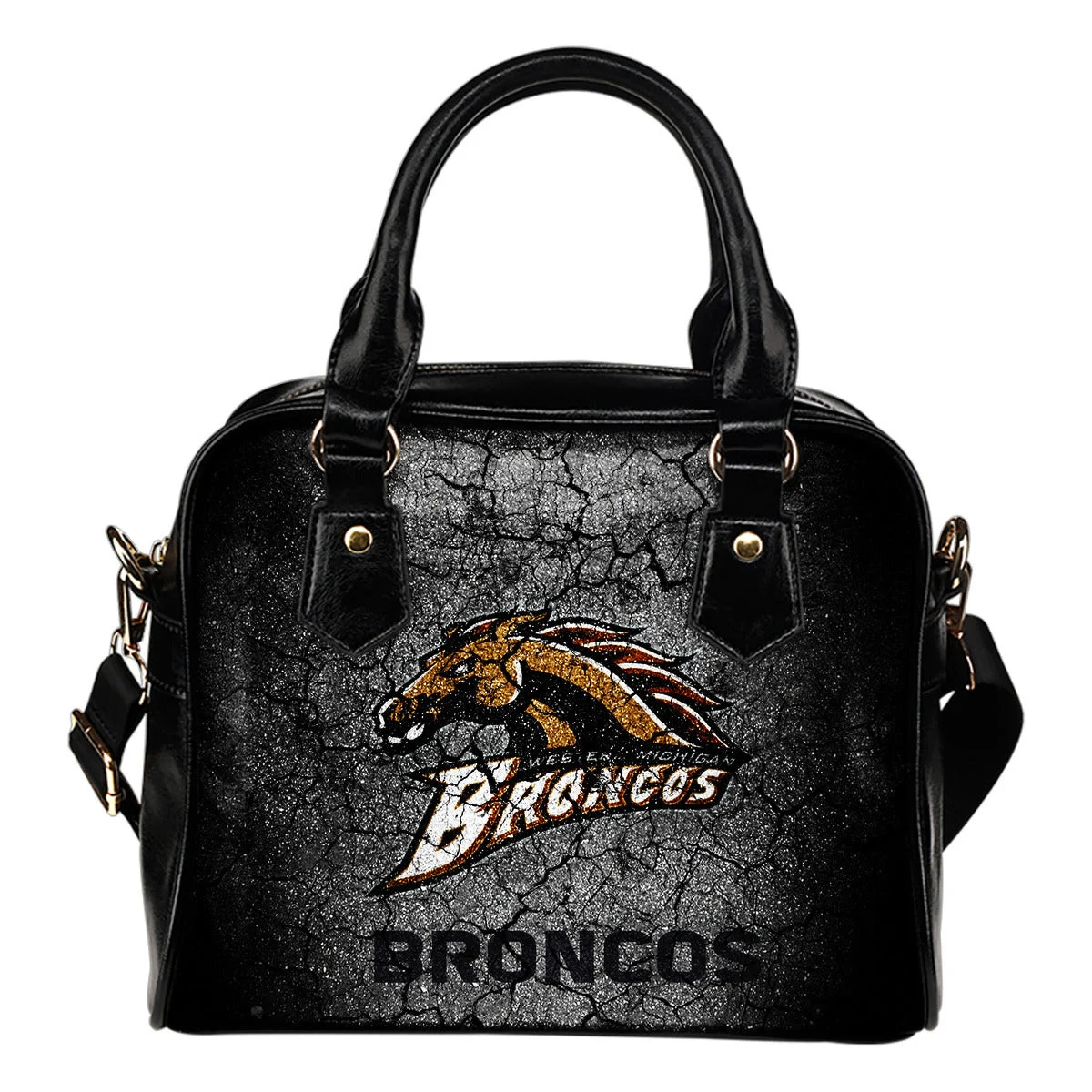 Wall Break Western Michigan Broncos Shoulder Handbags Women Purse Sb0801