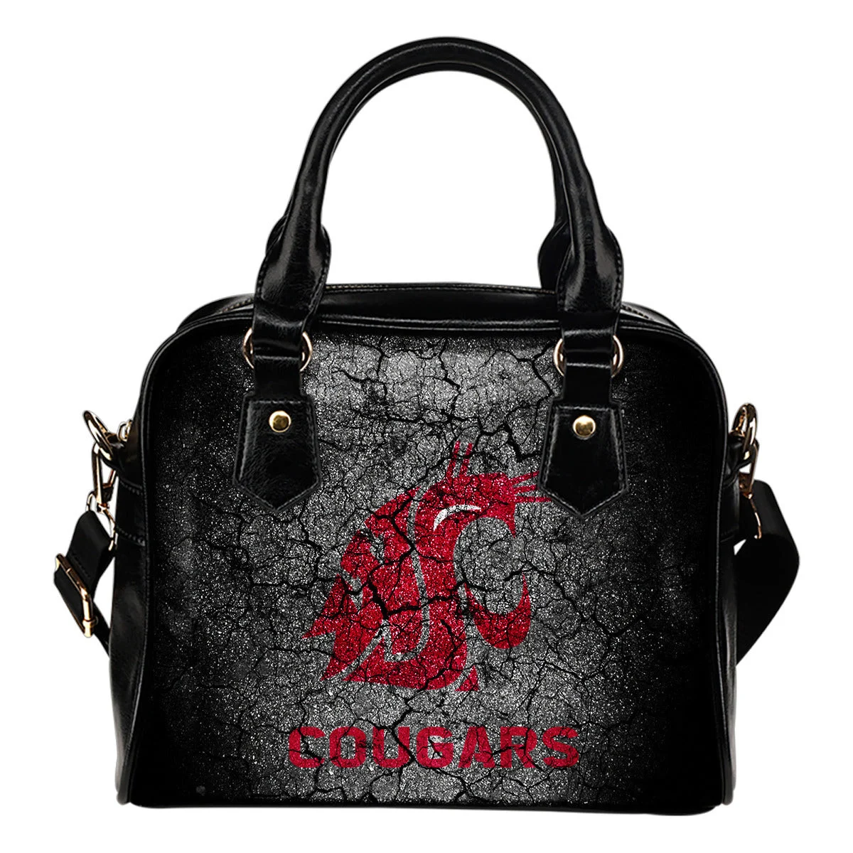 Wall Break Washington State Cougars Shoulder Handbags Women Purse Sb0801