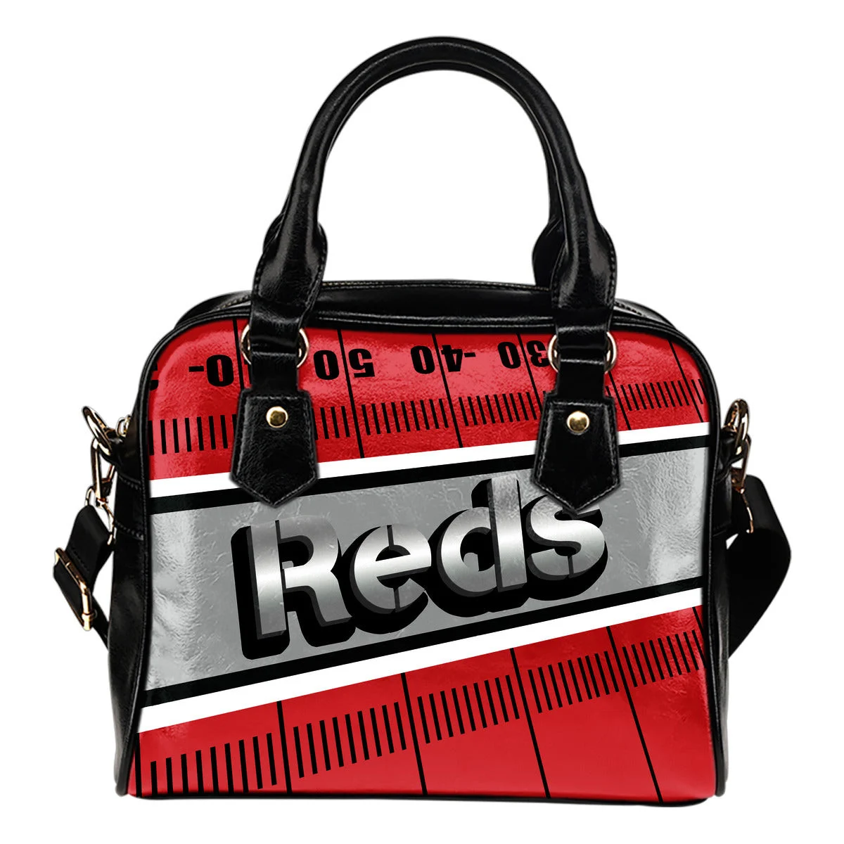 Cincinnati Reds Silver Name Colorful Shoulder Handbags Sb0801