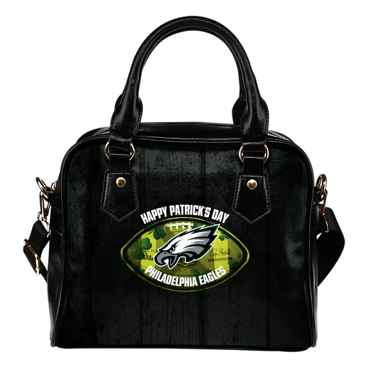 Retro Scene Lovely Shining Patrick's Day Philadelphia Eagles Shoulder Handbags Sb0801