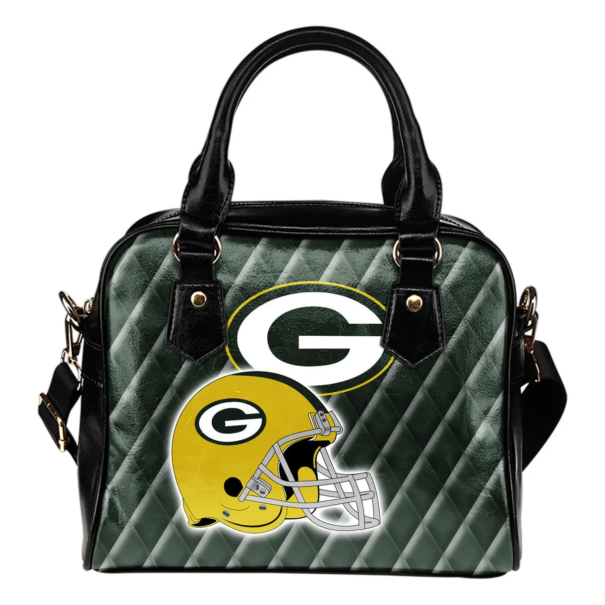 Couple Helmet Enchanting Logo Green Bay Packers Shoulder Handbags Sb0801