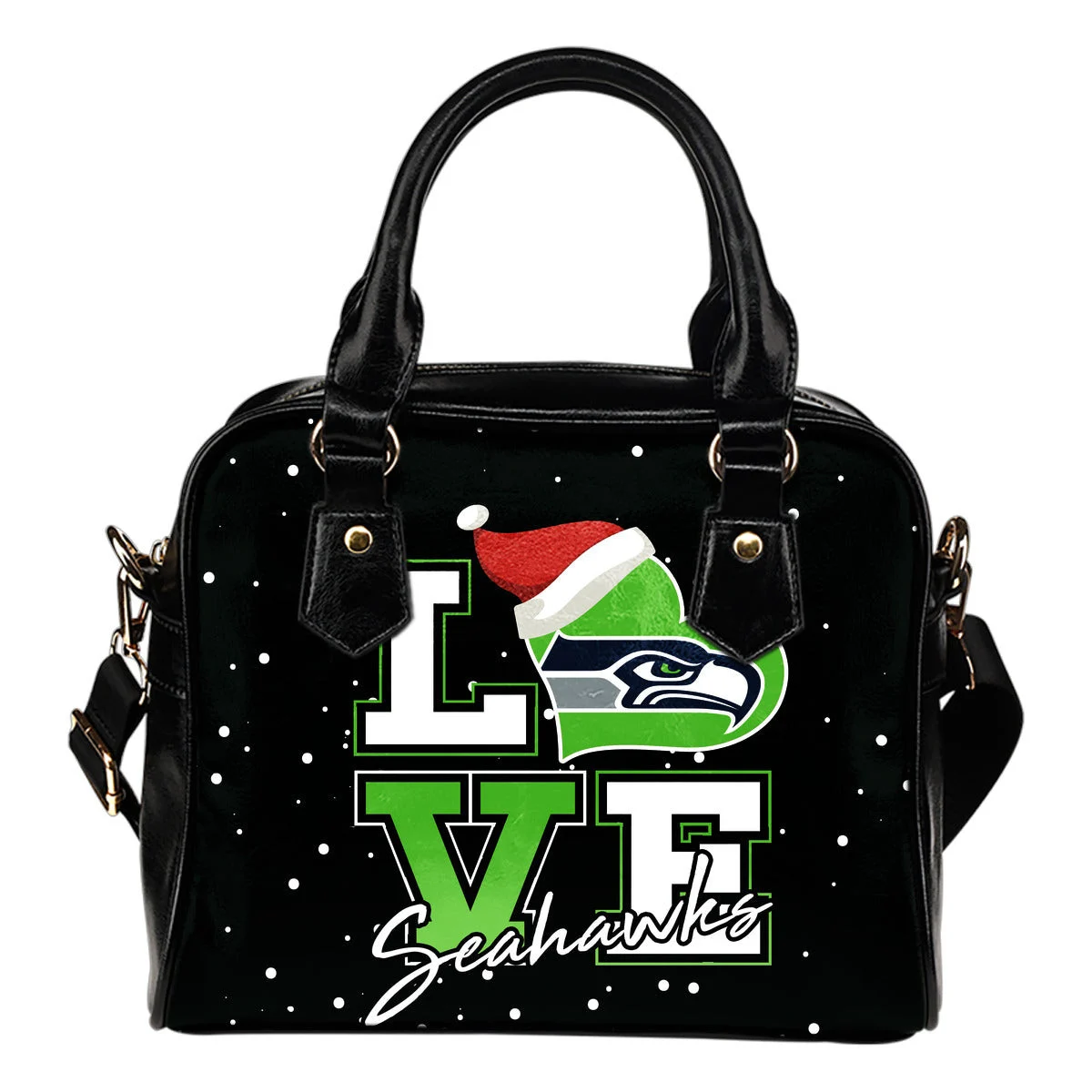 Love Word Christmas Sweet Seattle Seahawks Shoulder Handbags Sb0801