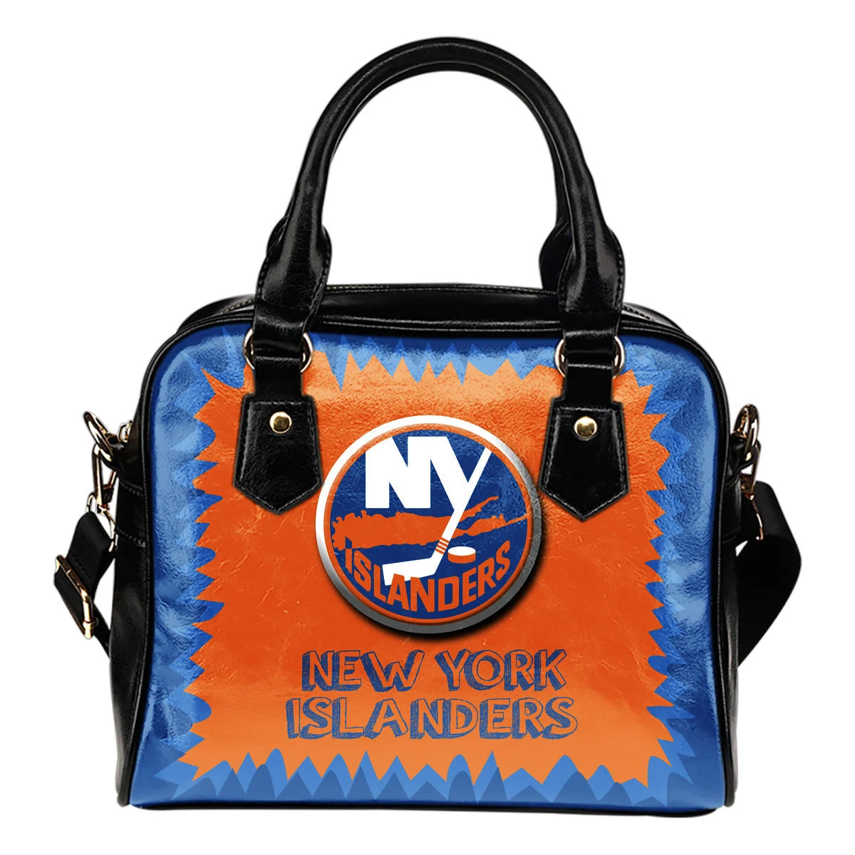 Jagged Saws Mouth Creepy New York Islanders Shoulder Handbags Sb0801