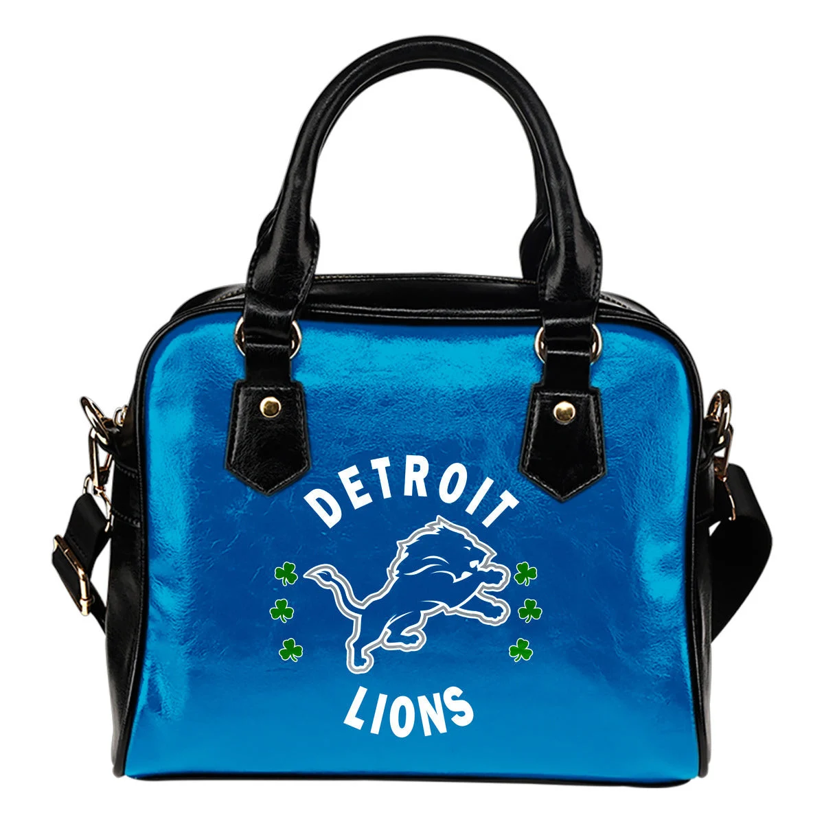 Central Beautiful Logo Circle Lucky Leaf Detroit Lions Shoulder Handbags Sb0801