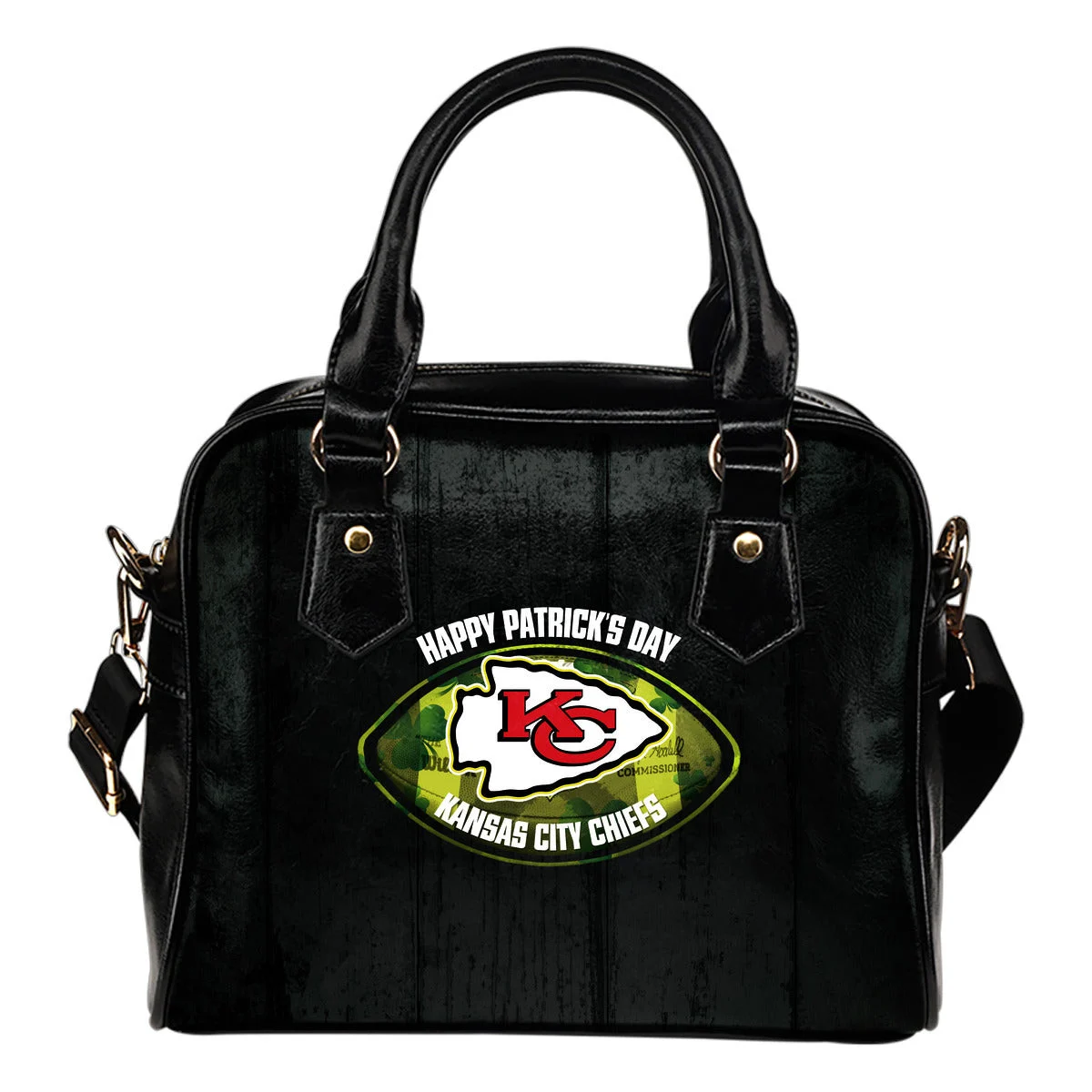 Retro Scene Lovely Shining Patrick's Day Kansas City Chiefs Shoulder Handbags Sb0801