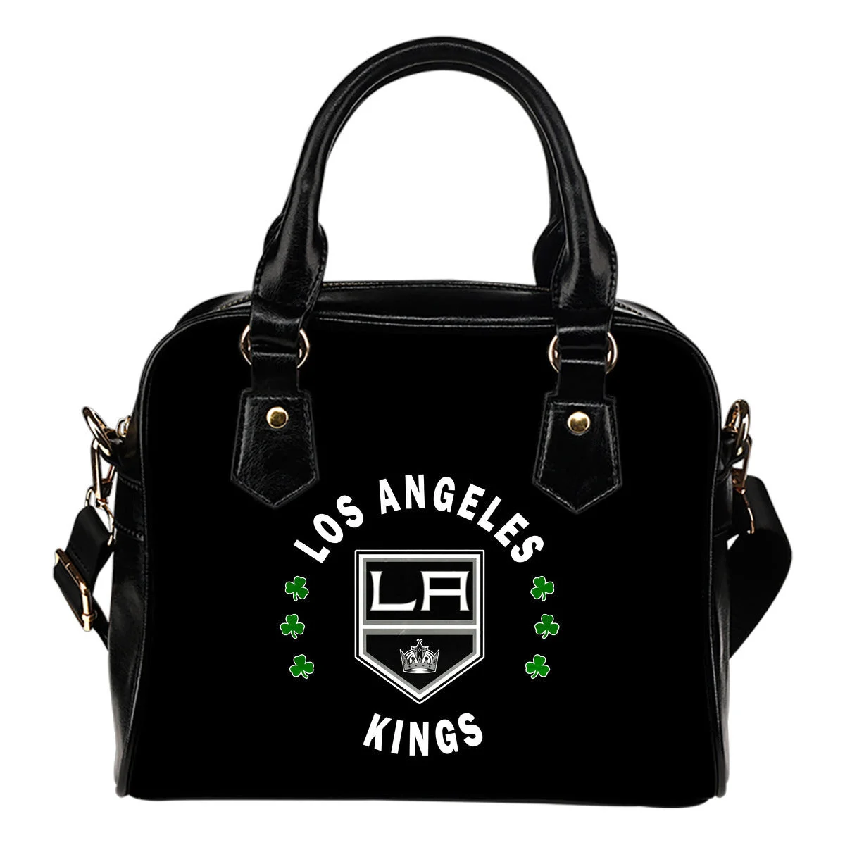 Central Beautiful Logo Circle Lucky Leaf Los Angeles Kings Shoulder Handbags Sb0801