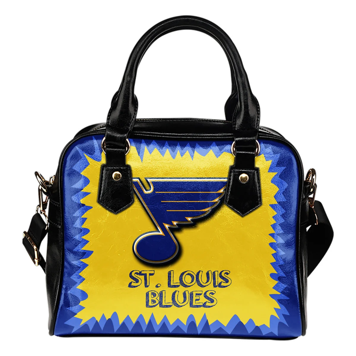 Jagged Saws Mouth Creepy St. Louis Blues Shoulder Handbags Sb0801