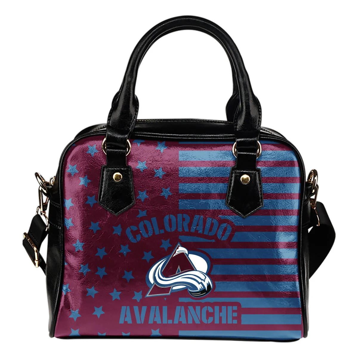 Twinkle Star With Line Colorado Avalanche Shoulder Handbags Sb0801