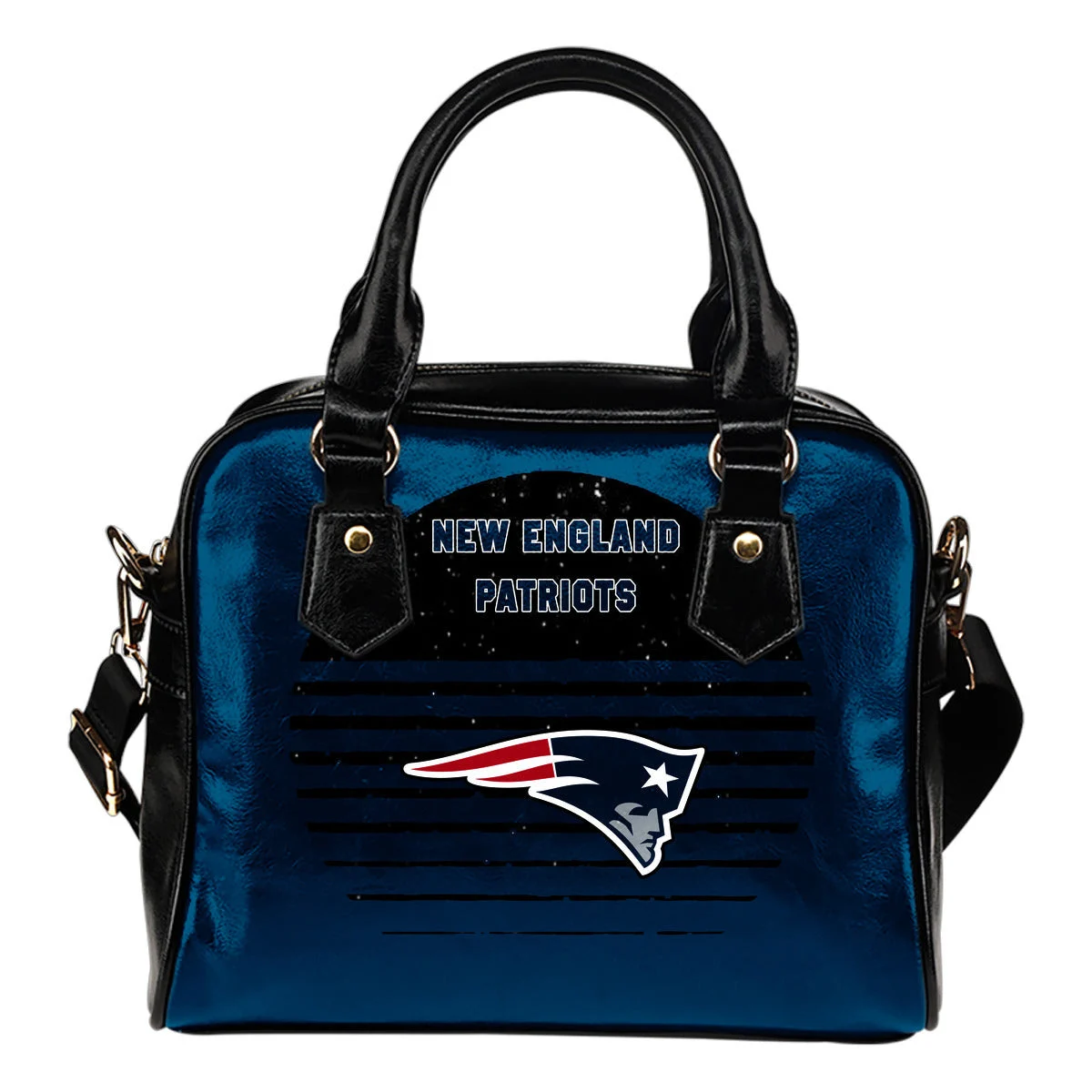 Back Fashion Round Charming New England Patriots Shoulder Handbags Sb0801