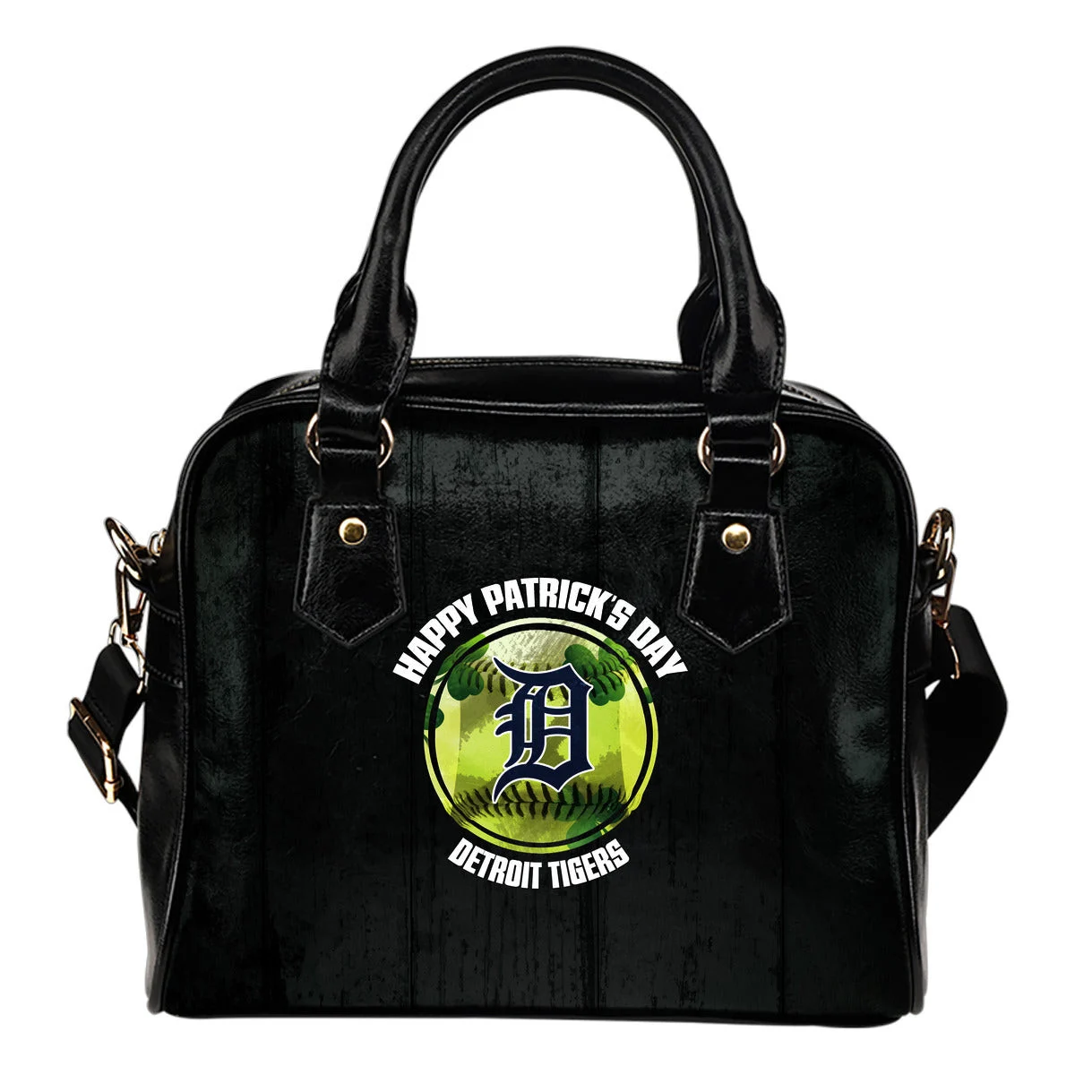 Retro Scene Lovely Shining Patrick's Day Detroit Tigers Shoulder Handbags Sb0801