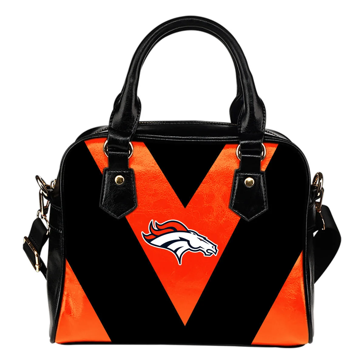 Triangle Double Separate Colour Denver Broncos Shoulder Handbags Sb0801
