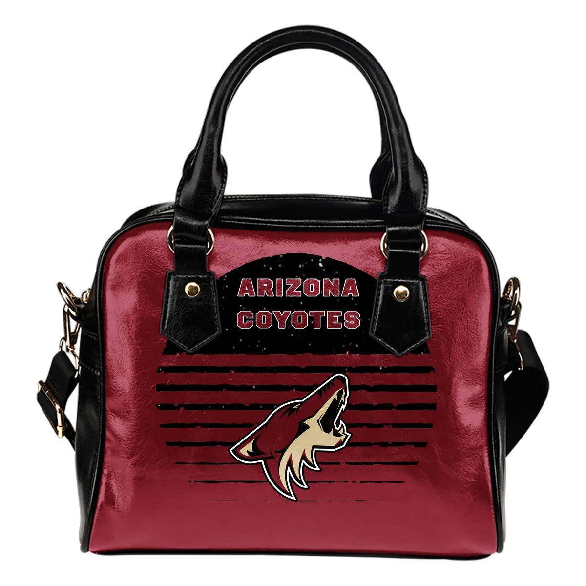 Back Fashion Round Charming Arizona Coyotes Shoulder Handbags Sb0801