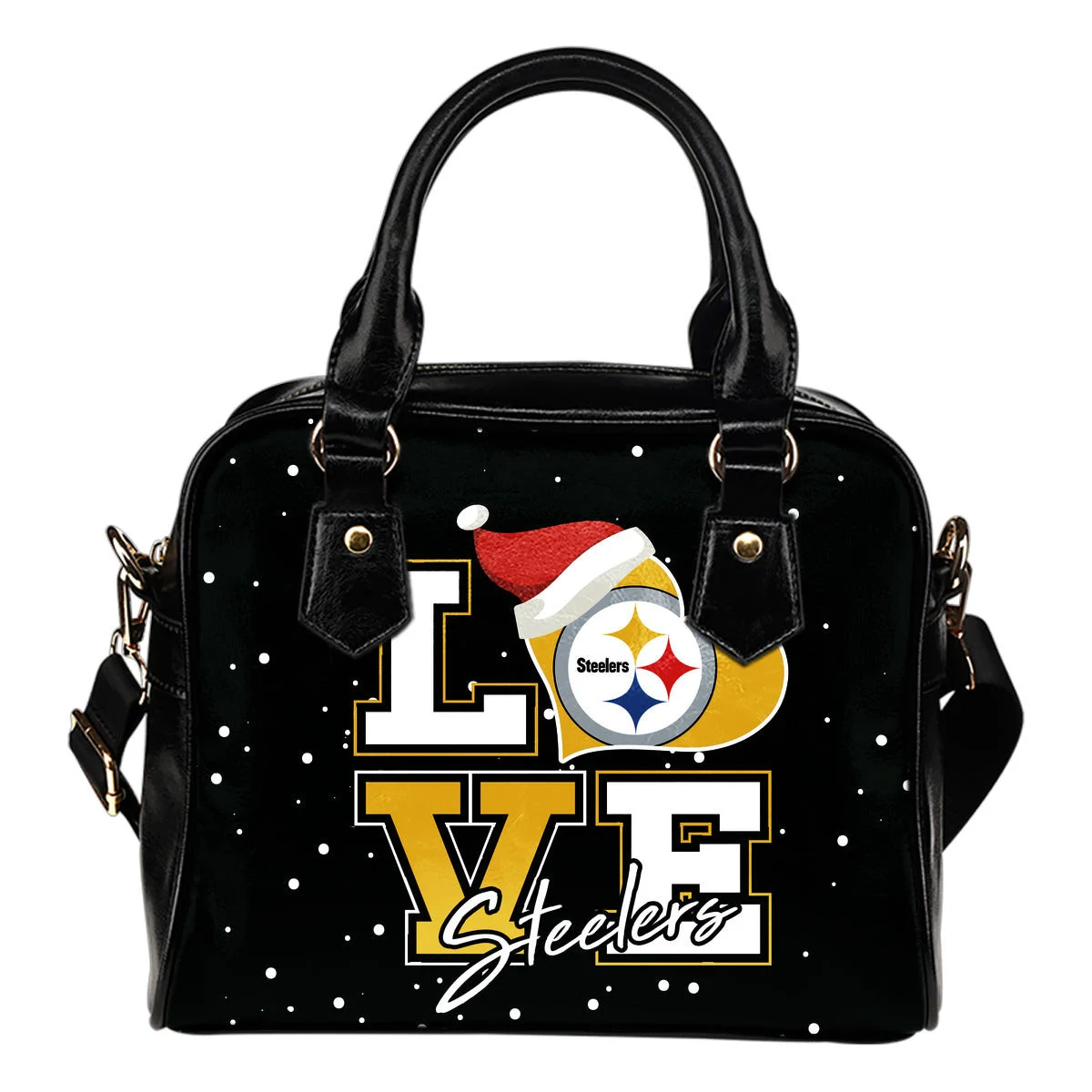 Love Word Christmas Sweet Pittsburgh Steelers Shoulder Handbags Sb0801