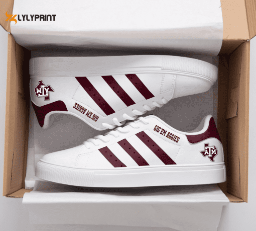 Texas A&M Aggies Skate Shoes For Men Women Fans Gift 3b  ST0801