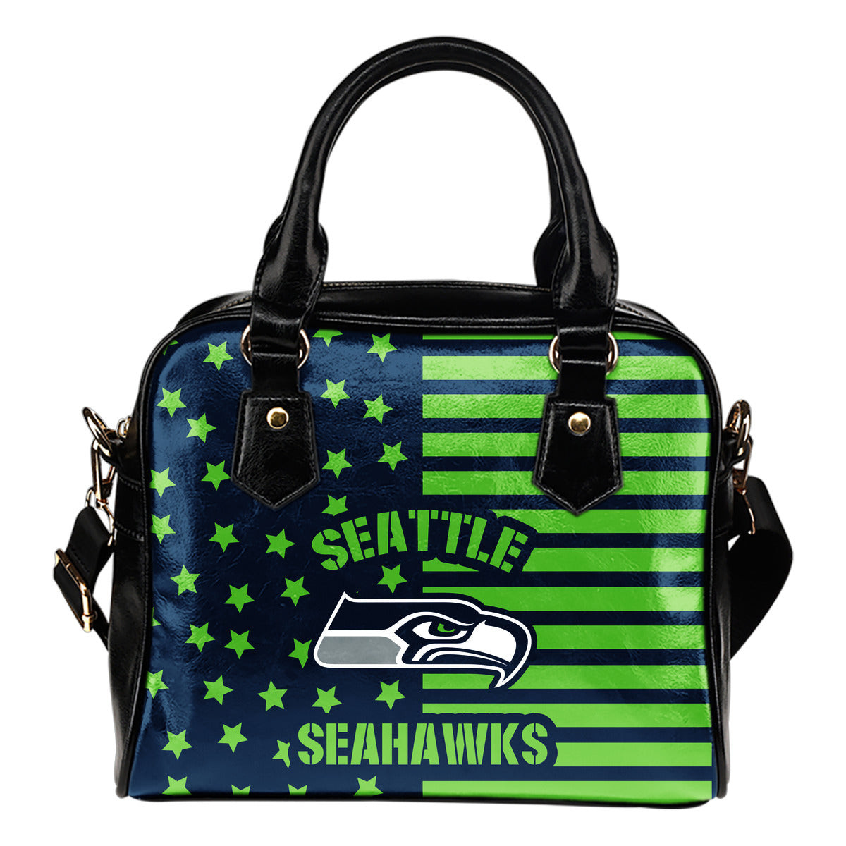 Twinkle Star With Line Seattle Seahawks Shoulder Handbags Sb0801