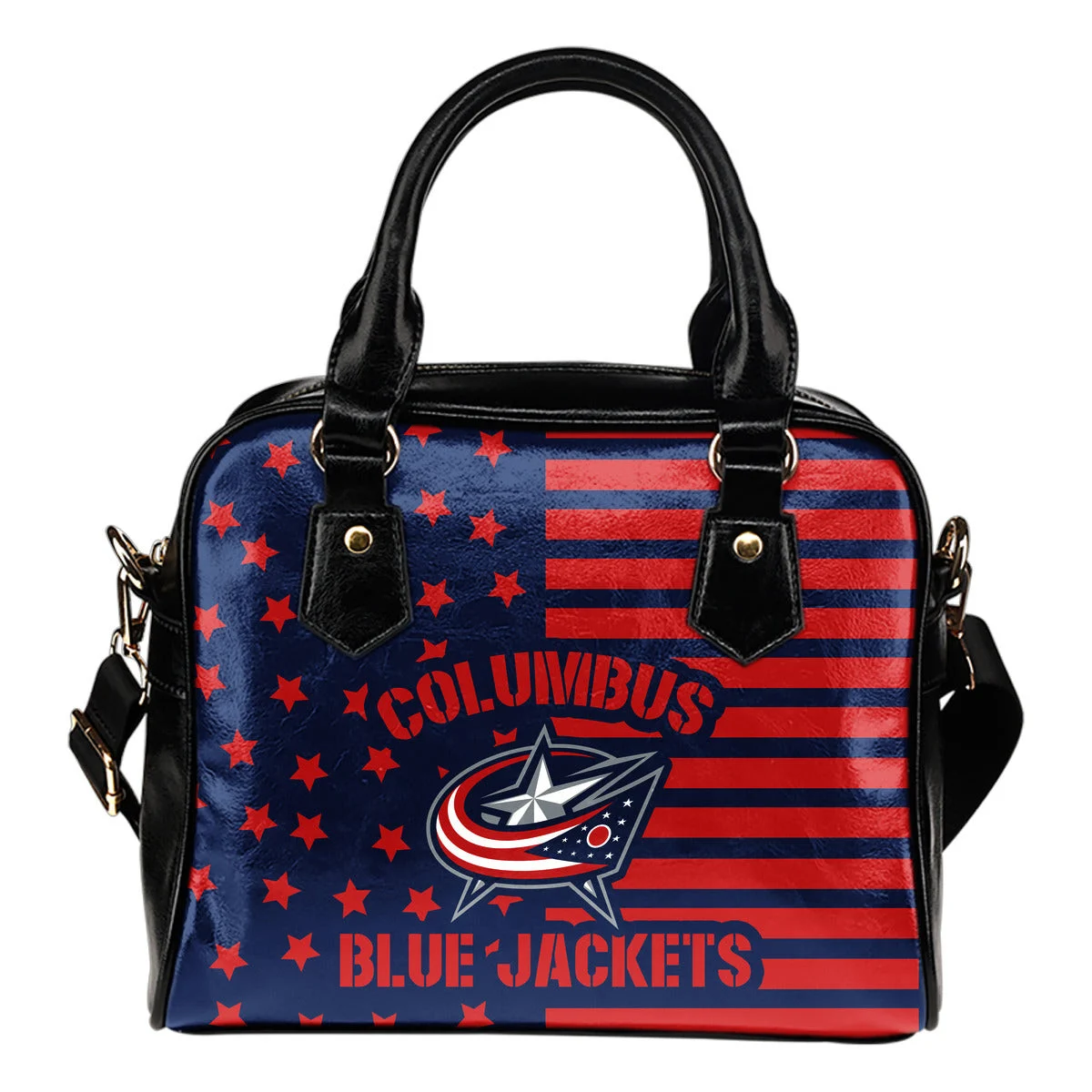 Twinkle Star With Line Columbus Blue Jackets Shoulder Handbags Sb0801