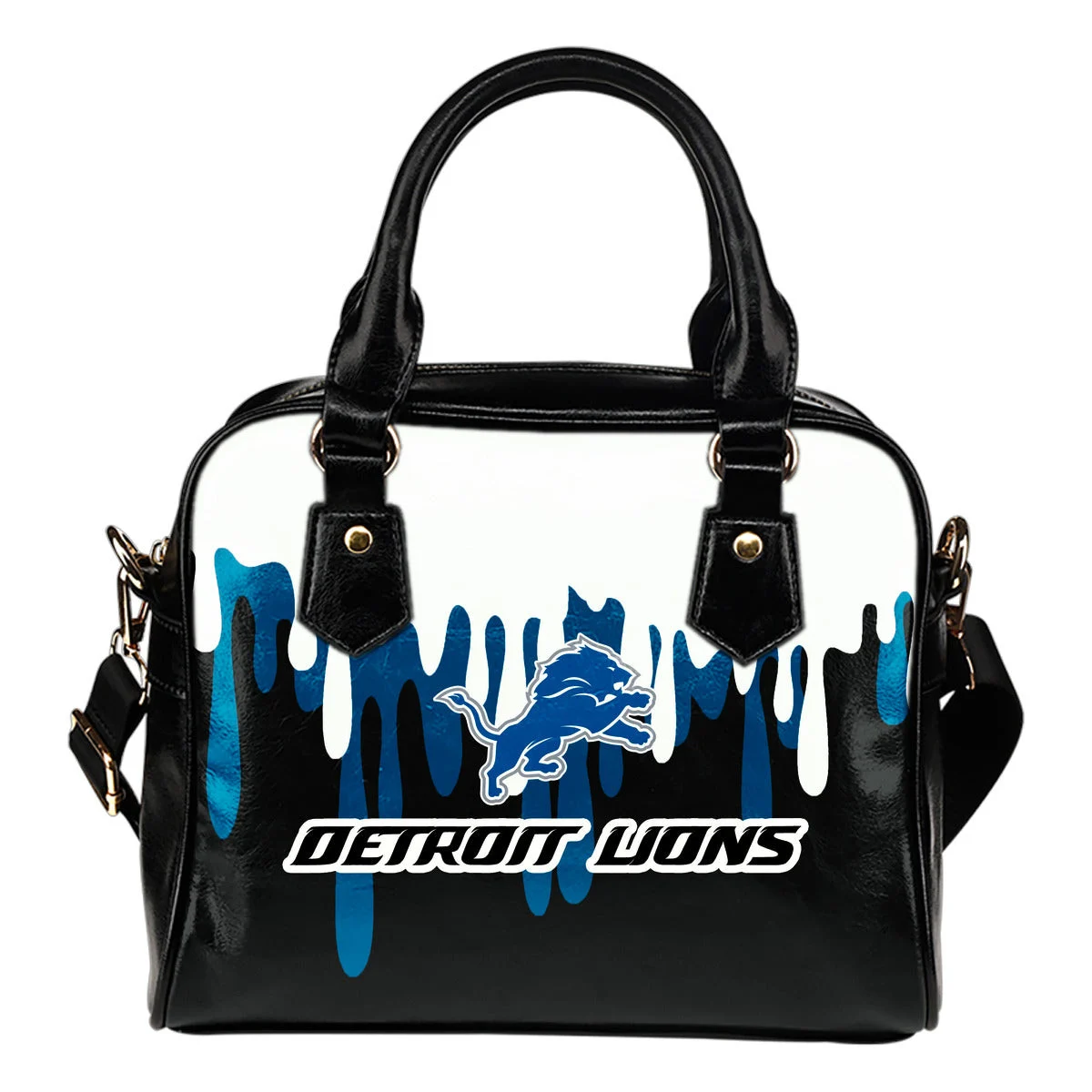 Color Leak Down Colorful Detroit Lions Shoulder Handbags Sb0801