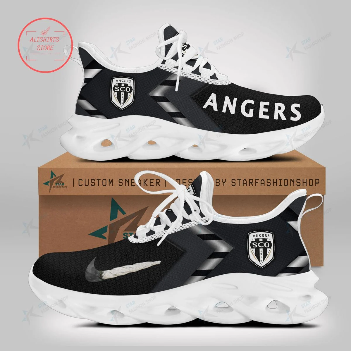 Angers SCO Black Max Soul Shoes  MS0601