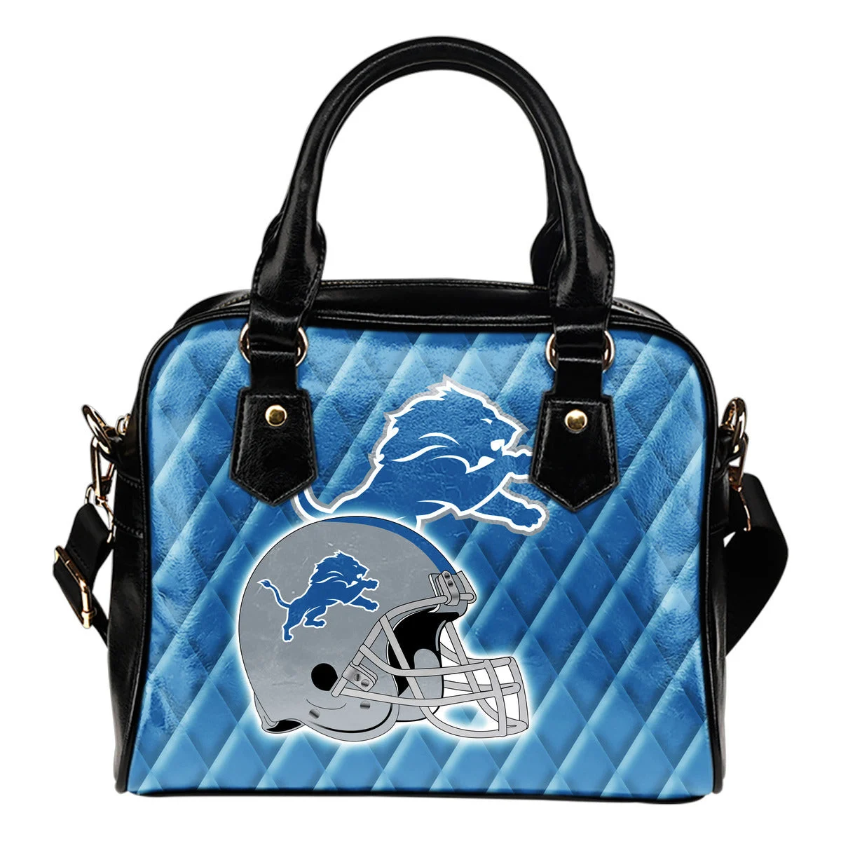 Couple Helmet Enchanting Logo Detroit Lions Shoulder Handbags Sb0801