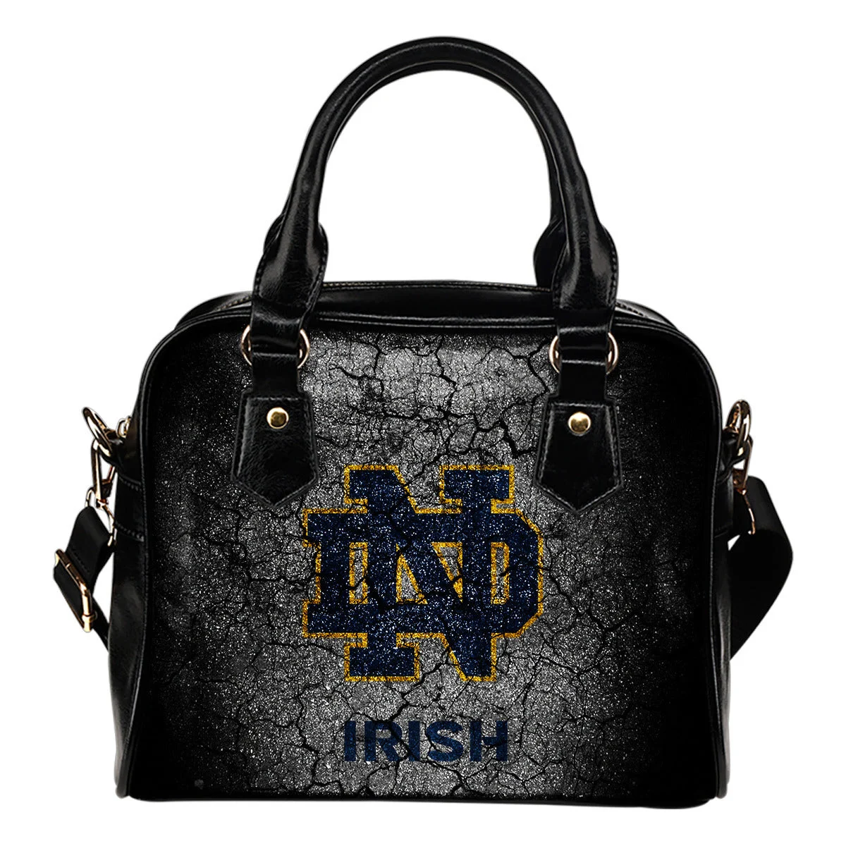 Wall Break Notre Dame Fighting Irish Shoulder Handbags Women Purse Sb0801