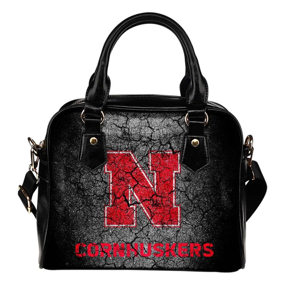 Wall Break Nebraska Cornhuskers Shoulder Handbags Women Purse Sb0801