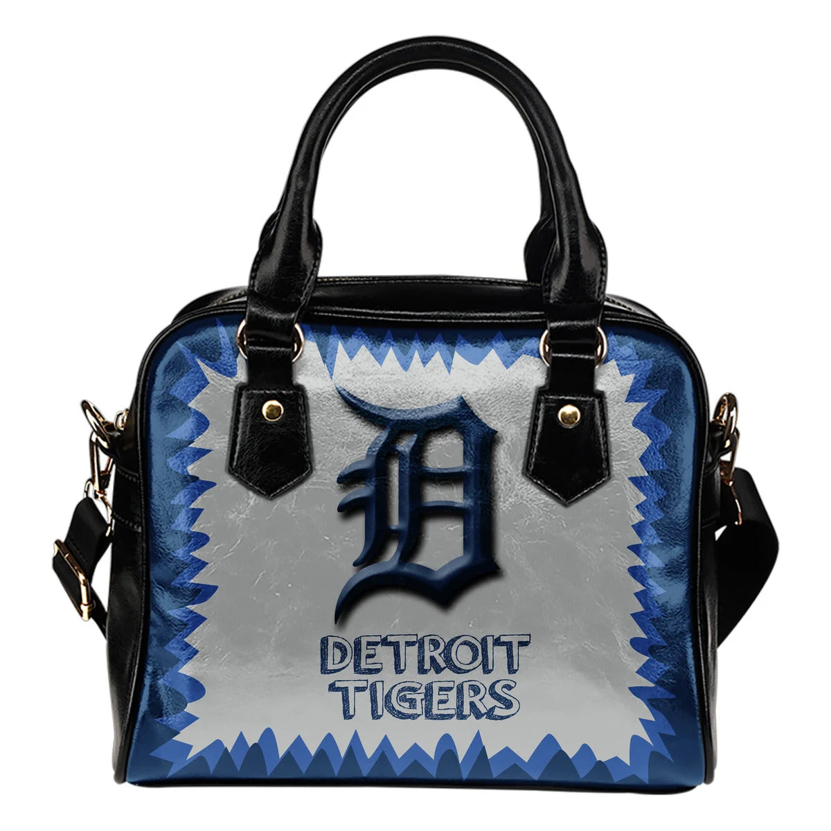 Jagged Saws Mouth Creepy Detroit Tigers Shoulder Handbags Sb0801
