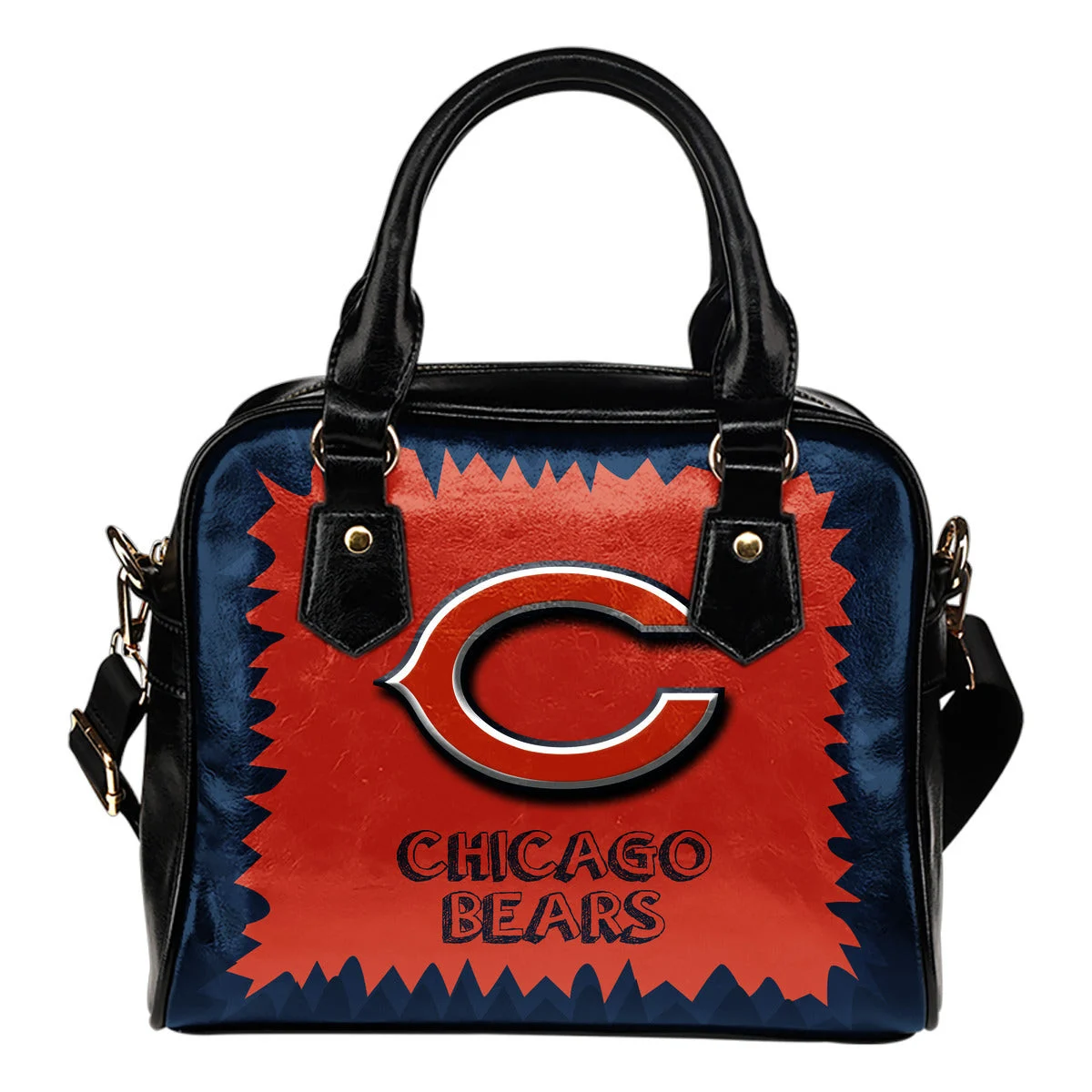 Jagged Saws Mouth Creepy Chicago Bears Shoulder Handbags Sb0801