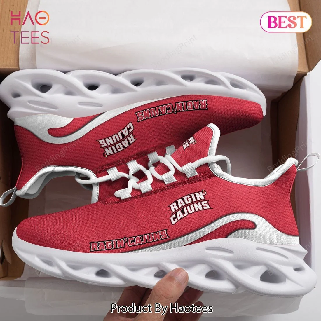 Louisiana Ragin' Cajuns Red Max Soul Shoes  MS0601