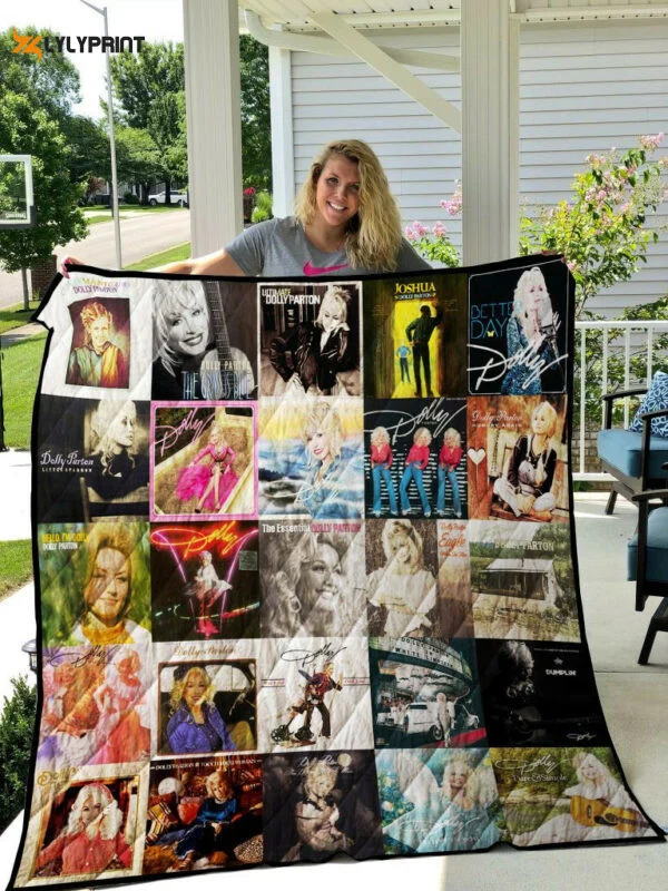 Dolly Parton Album Music Band Thank You For The Memories Quilt Blanket 1854 ,  Soft Quilt, King Size, All Season Cozy Quilt QB0901