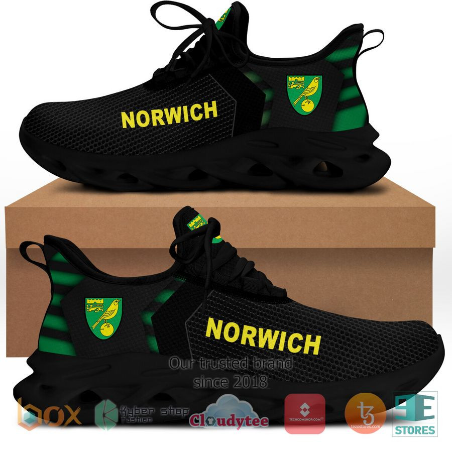 Norwich City FC Black Green Max Soul Shoes Unisex MS0601