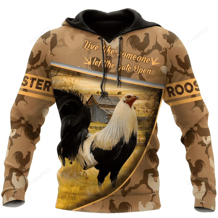 Rooster Tan Cool 3D All Over Print Hoodie, Zip-up Hoodie HZ0501